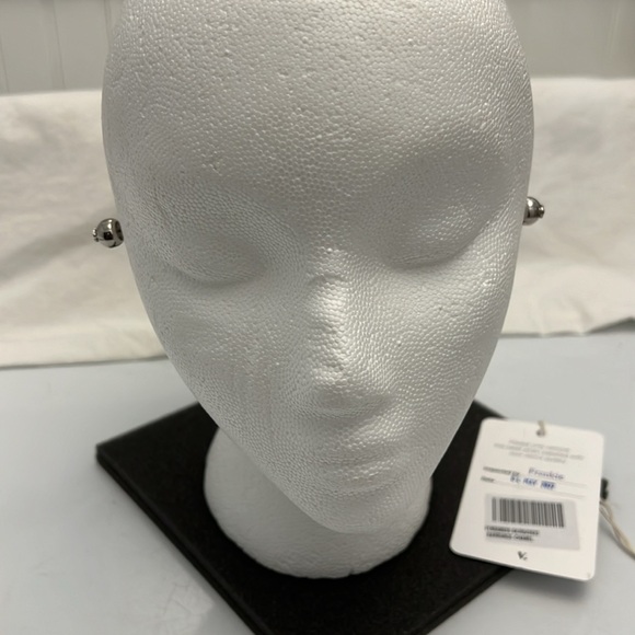 Authentic Chanel silver ball earrings with Chanel logo. - Picture 7 of 11